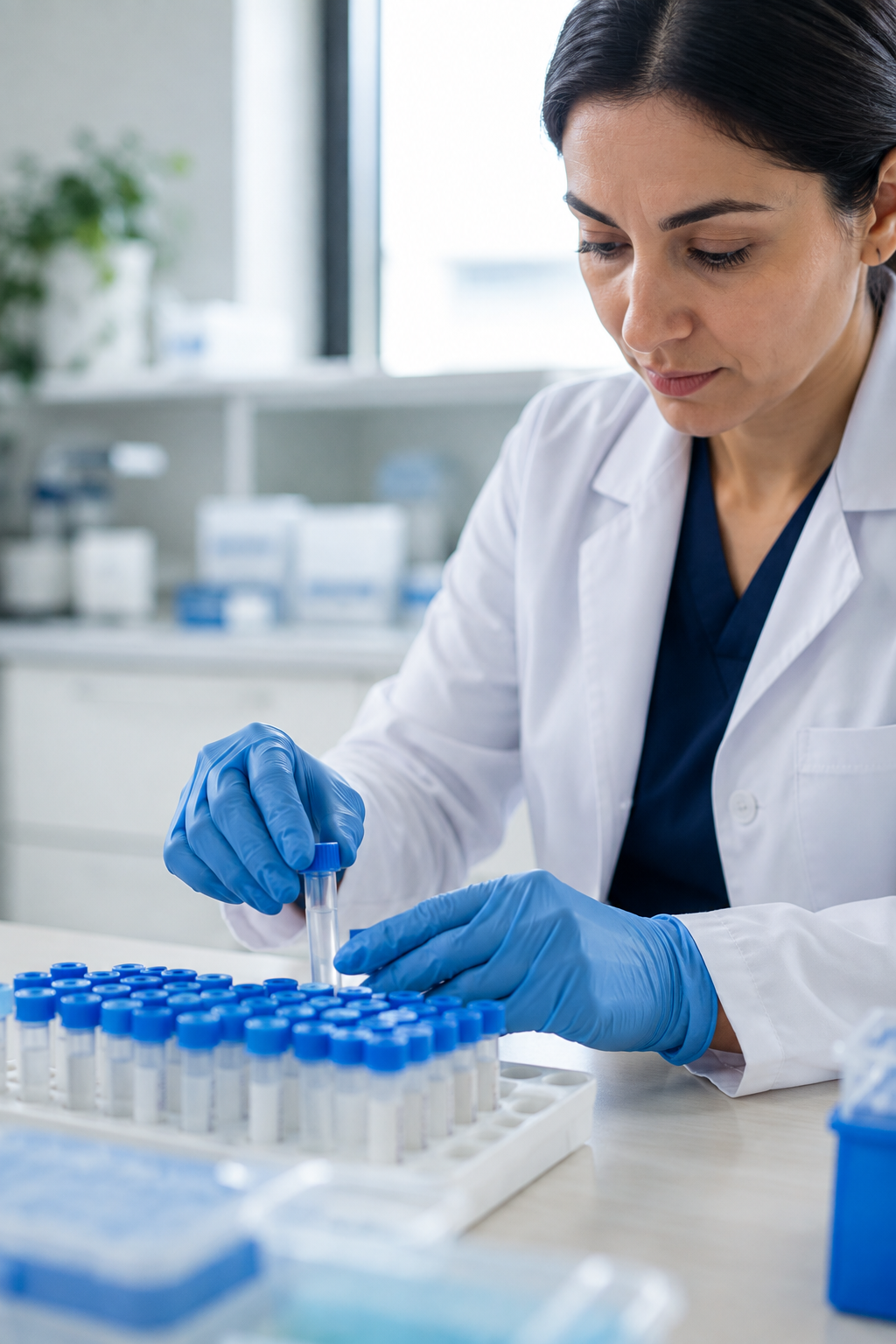Laboratorijski tehničar pažljivo priprema uzorke za analizu